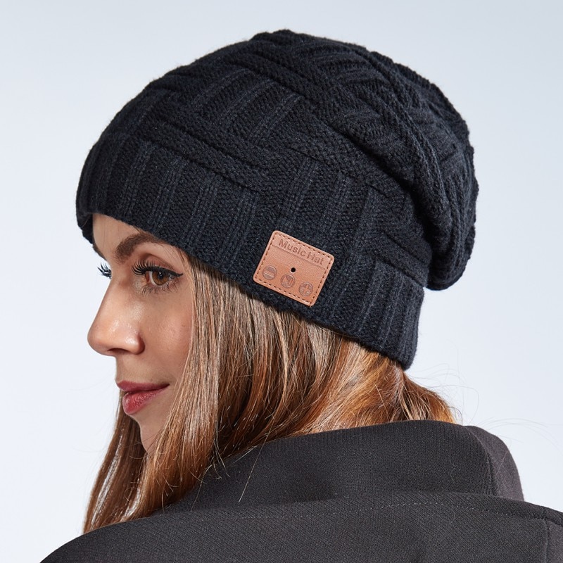 Wireless Bluetooth Music Hat Beanie Cap Earphone Headphone Smart Headset Speaker with Mic Sport Knitted Hats Best Christmas Gift