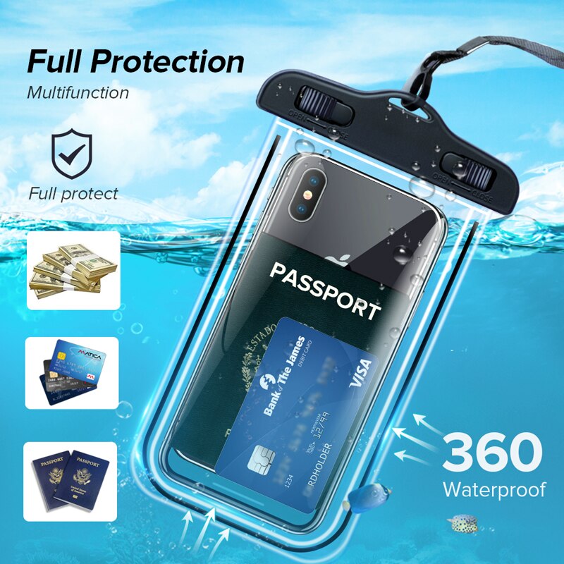 Universal Waterproof Case Mobile Phone Cover Coque Water Proof Pouch Bag For iPhone 12 11 Pro Max 8 Plus Samsung Xiaomi