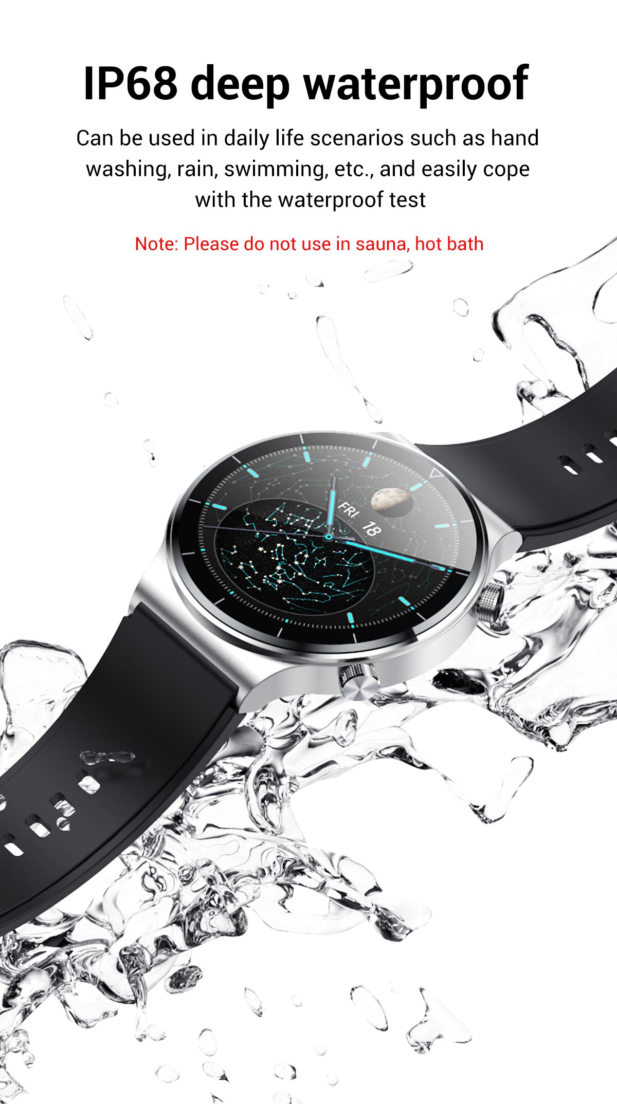 2021 New Fashion Full Touch Sport Smart Watch women for HUAWEI Watch GT2 Pro Apple Xiaomi SAMSUNG Android and IOS Mobile Phones