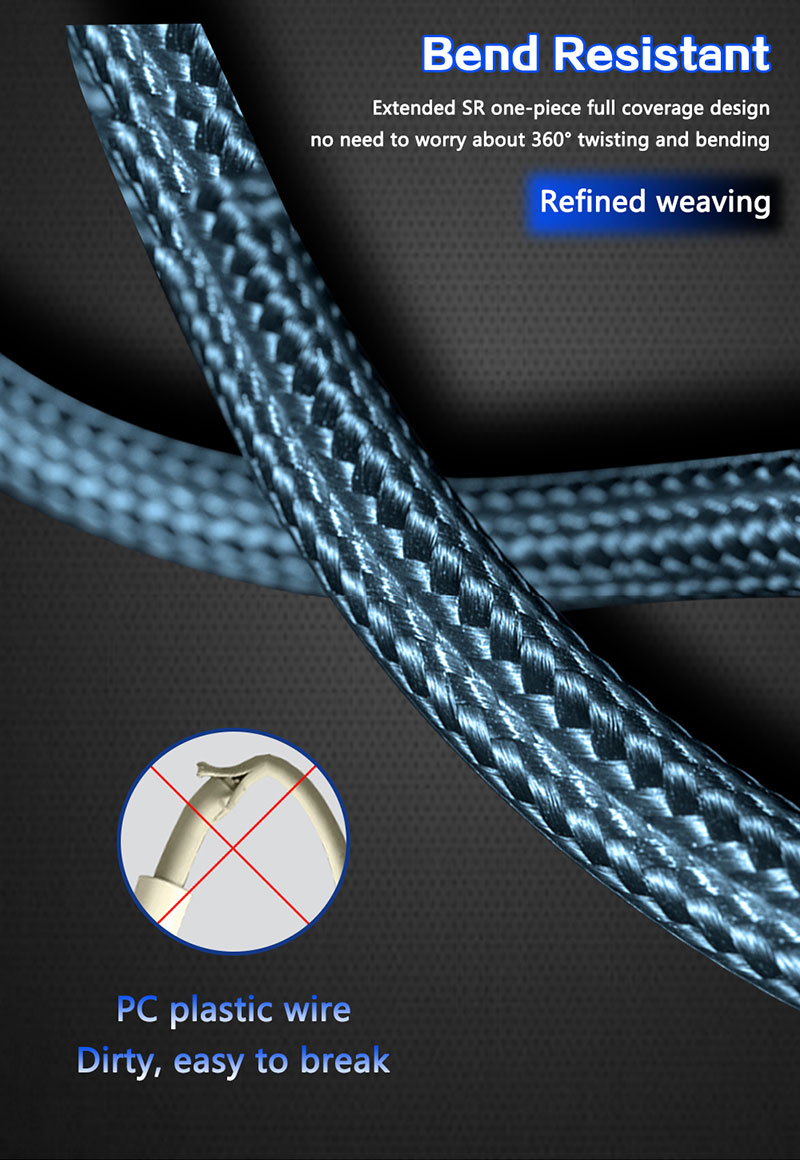 USB C to USB Type-C Cable Mobile Phone 3A Fast Charging For Samsung Huawei Super Fast Charge Braided Charger Data Wire Cord