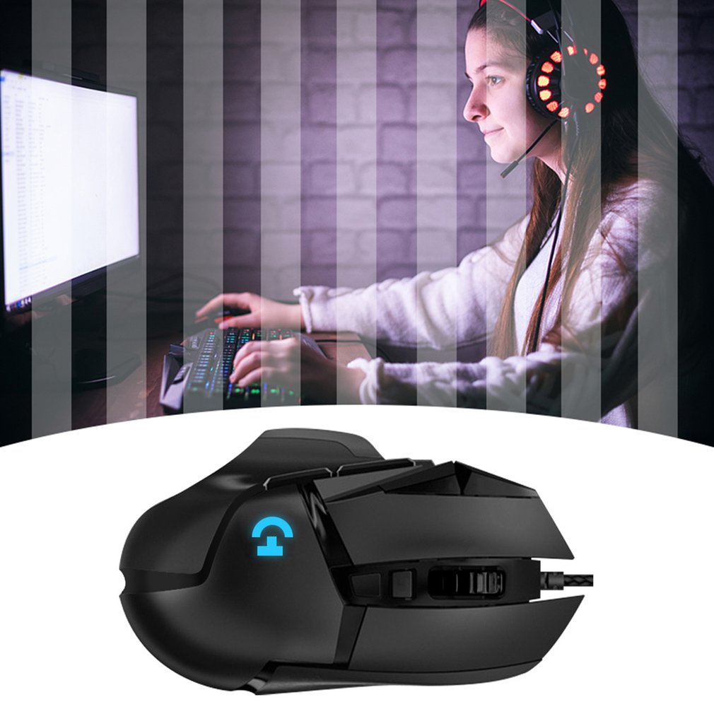 Ergonomic Design G502 Wired Gaming Mechanical Mouse RGB Gaming Anti-sweat LED Backlit Practical Wired Mouse