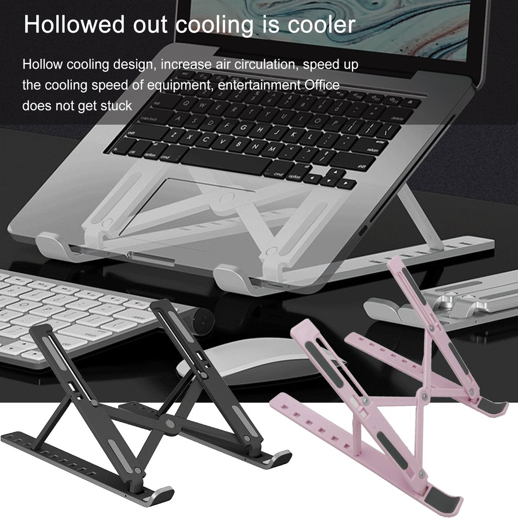 Adjustable Laptop Stand plastic  For Macbook Computer PC iPad Tablet Table Support Notebook Stand Cooling Pad Plastic models