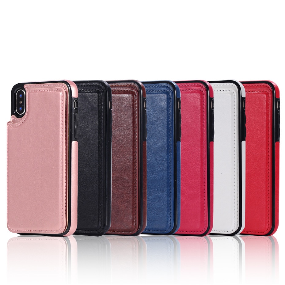 Business Wallet Cases For iPhone 13 Mini 11 12 Pro XS Max XR X Cover Retro Flip Leather Phone Case For iPhone 6S 6 7 8 Plus SE2