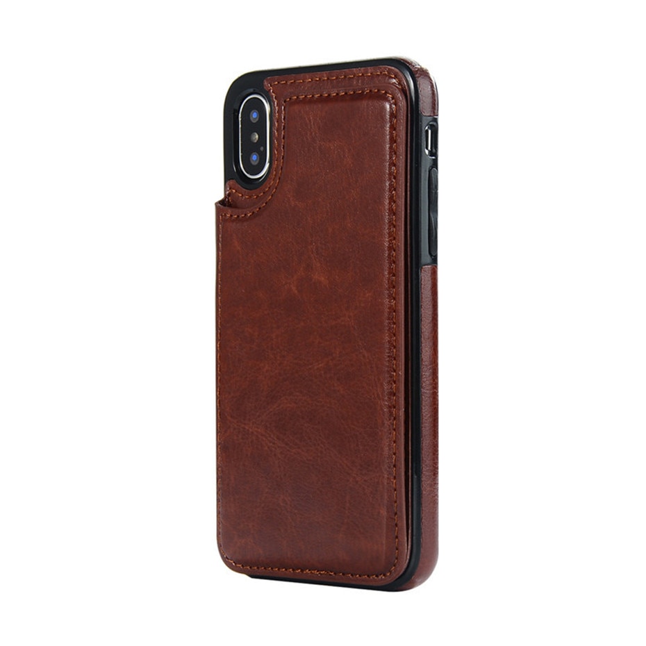 Business Wallet Cases For iPhone 13 Mini 11 12 Pro XS Max XR X Cover Retro Flip Leather Phone Case For iPhone 6S 6 7 8 Plus SE2
