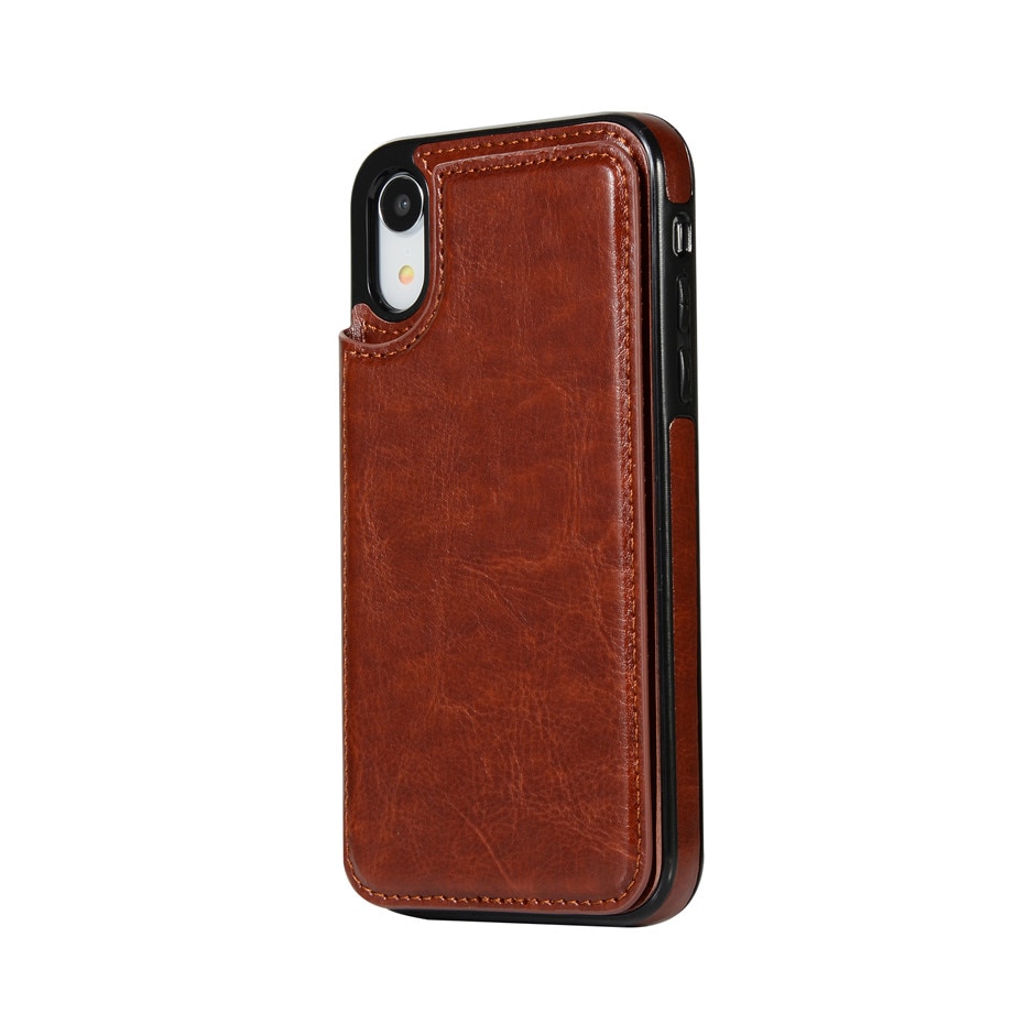 Business Wallet Cases For iPhone 13 Mini 11 12 Pro XS Max XR X Cover Retro Flip Leather Phone Case For iPhone 6S 6 7 8 Plus SE2
